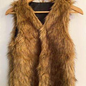 Faux fur vest